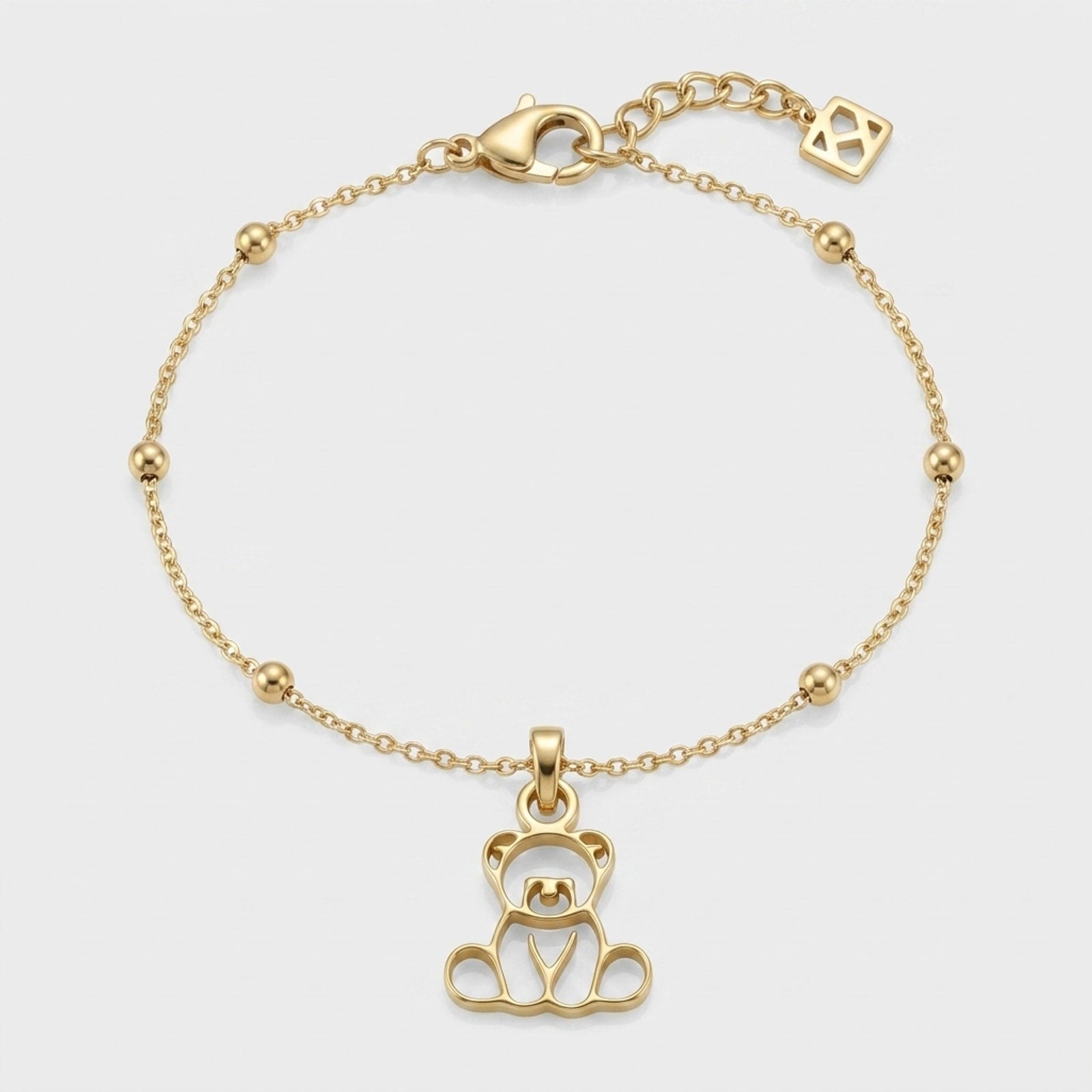 Teddy Bear Charm Necklace & Bracelet