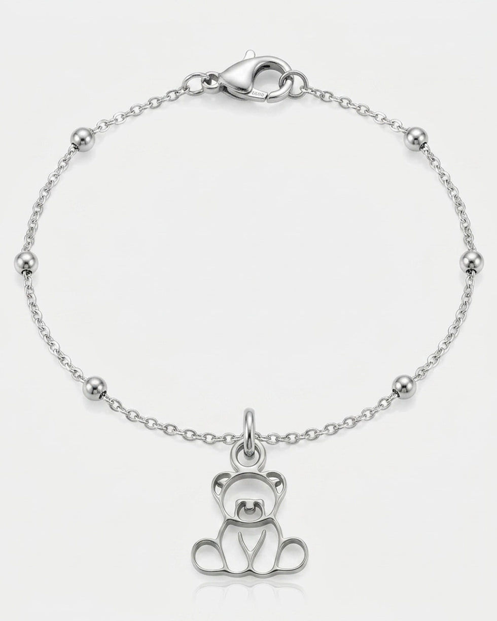 Teddy Bear Charm Necklace & Bracelet