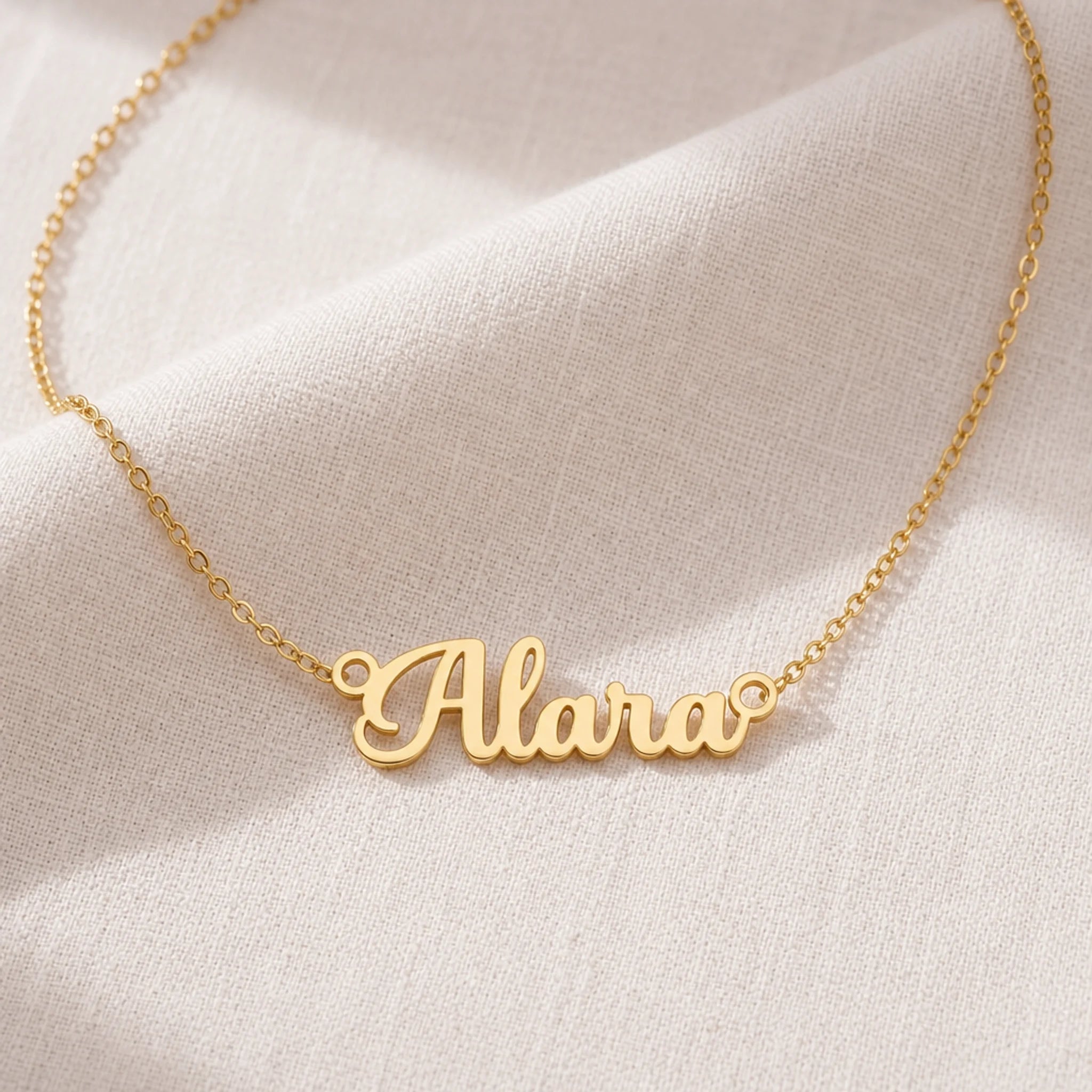 Alara Name Necklace | 18ct Gold, Silver & Vermeil | Ready to Ship