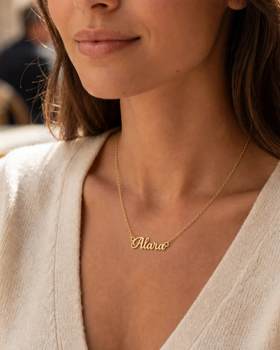 Alara Name Necklace | 18ct Gold, Silver & Vermeil | Ready to Ship
