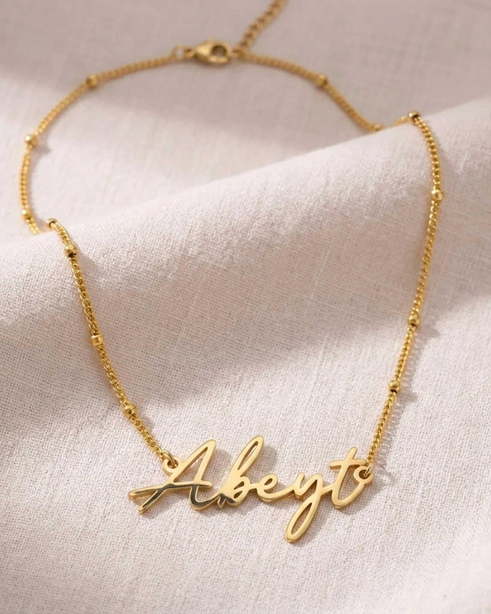 Albert Name Necklace | 18ct Gold, Silver & Vermeil | Ready to Ship