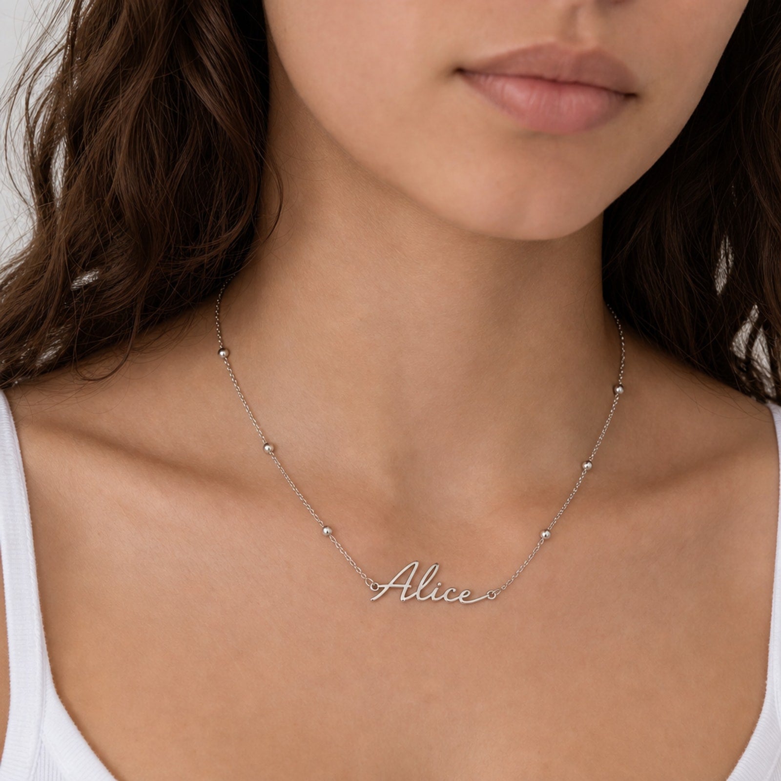 Alice Name Necklace | 18ct Gold, Silver & Vermeil | Ready to Ship