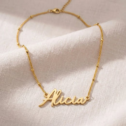 Alicia Name Necklace | 18ct Gold, Silver & Vermeil | Ready to Ship
