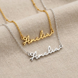 Amelia Name Necklace | 18ct Gold, Silver & Vermeil | Ready to Ship