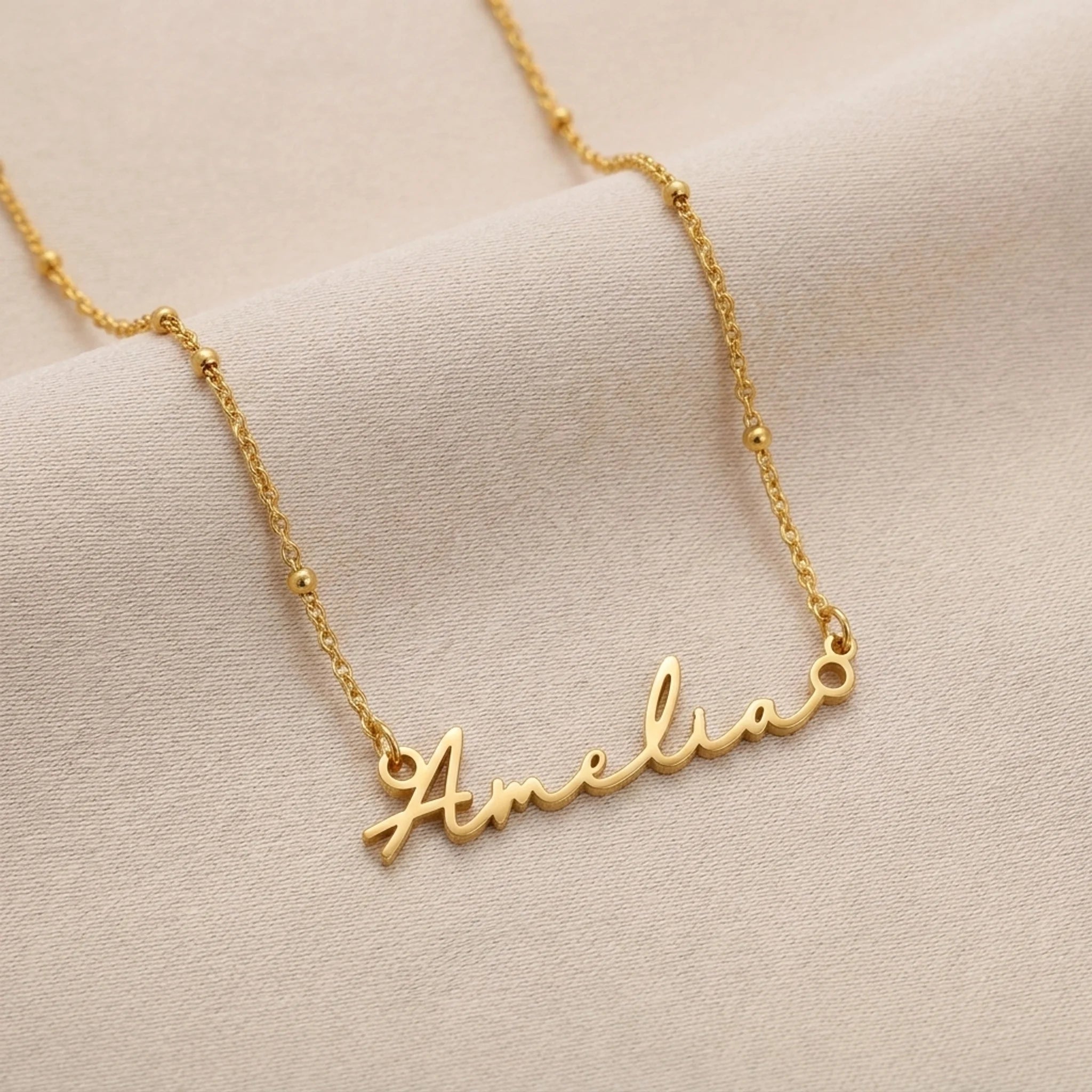 Amelia Name Necklace | 18ct Gold, Silver & Vermeil | Ready to Ship