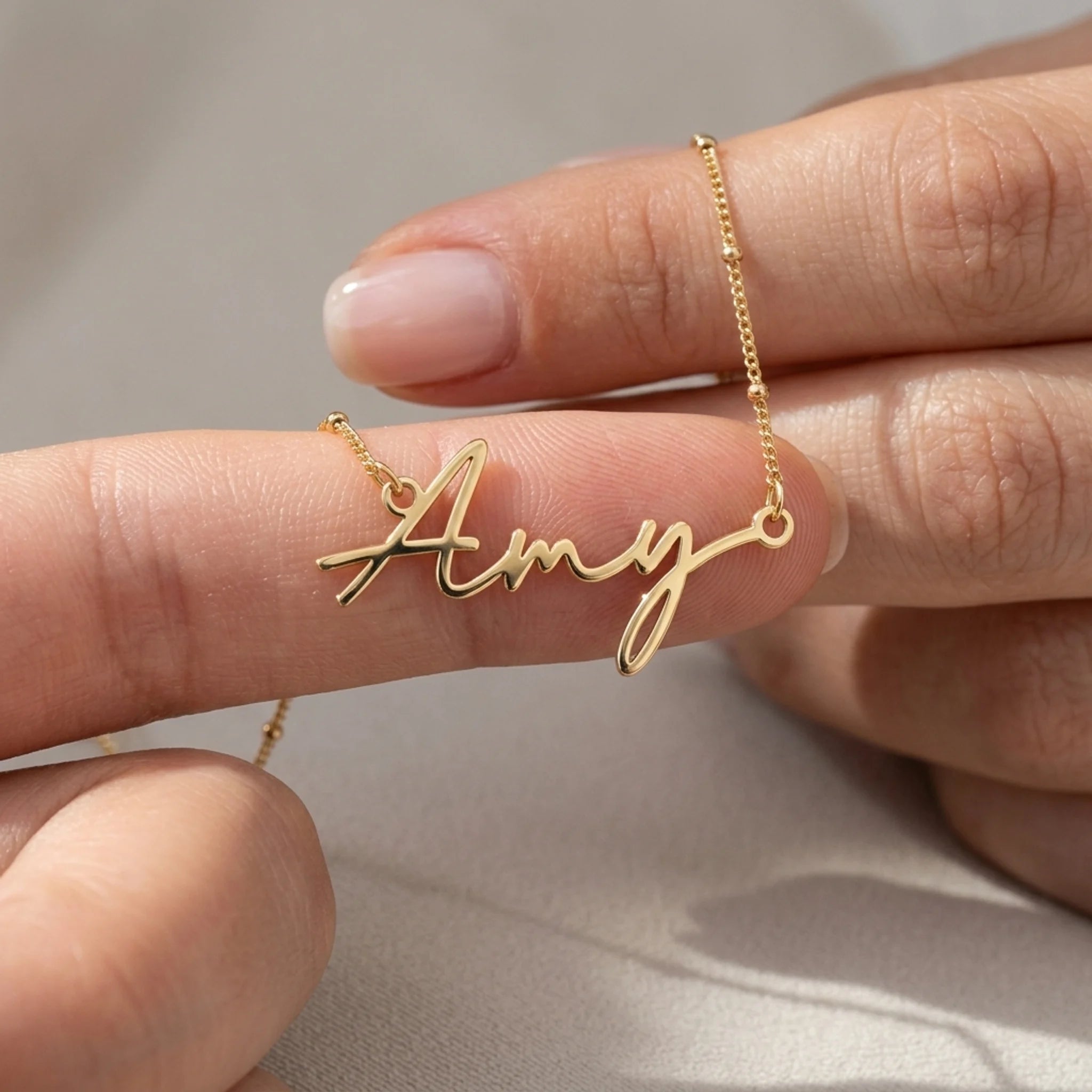 Amy Name Necklace | 18ct Gold, Silver & Vermeil | Ready to Ship