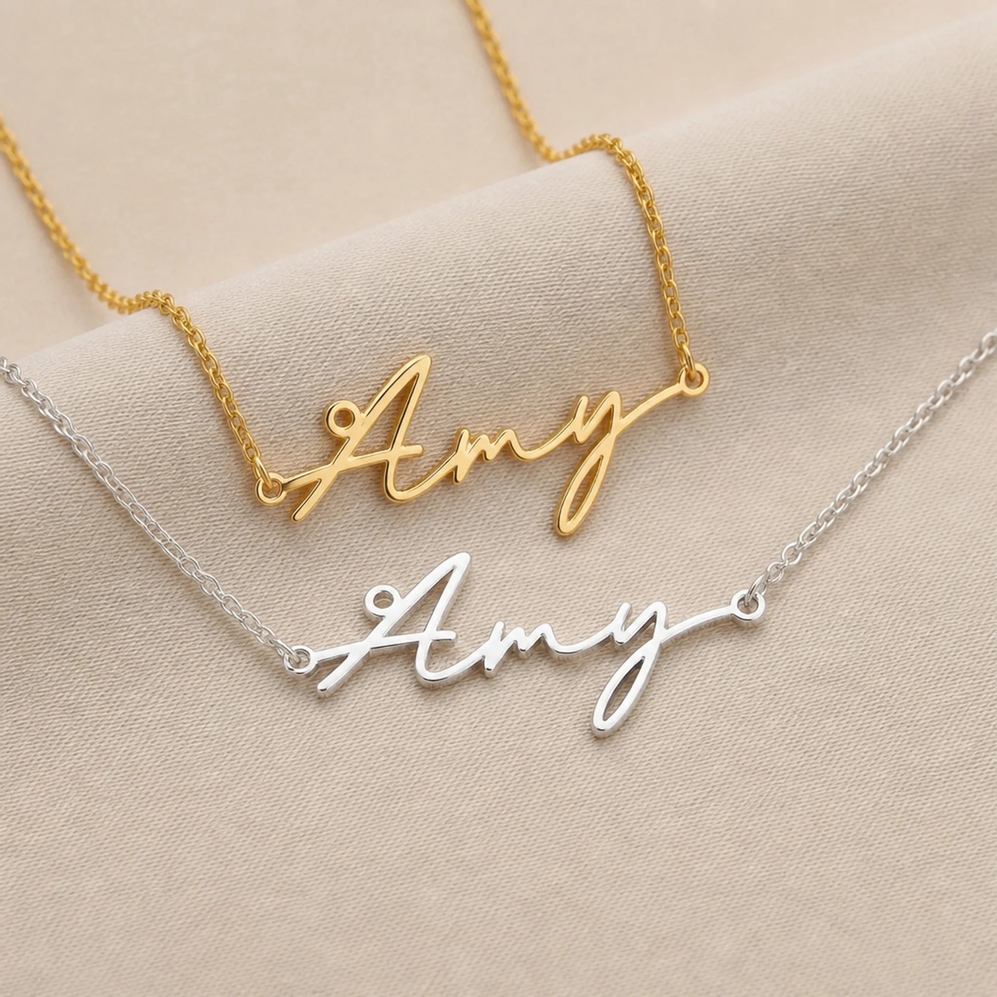 Amy Name Necklace | 18ct Gold, Silver & Vermeil | Ready to Ship