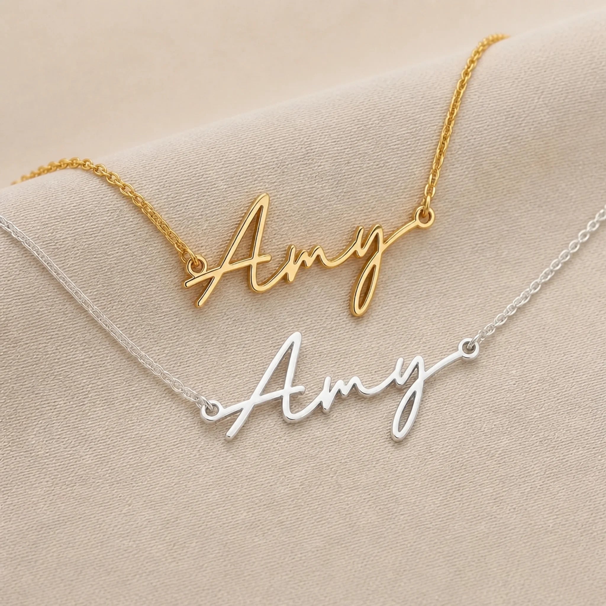 Amy Name Necklace | 18ct Gold, Silver & Vermeil | Ready to Ship