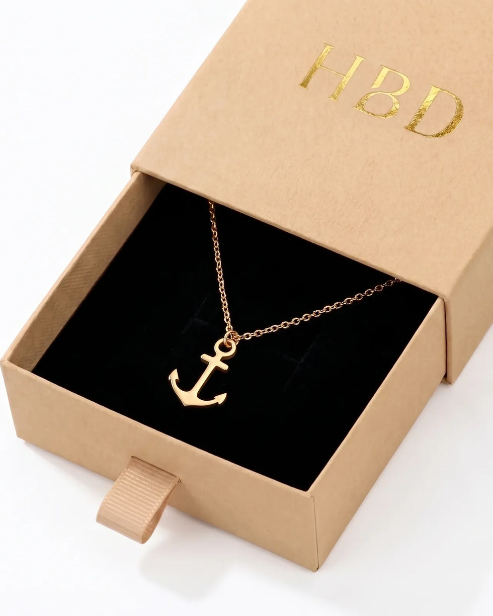 Anchor Charm Necklace & Bracelet