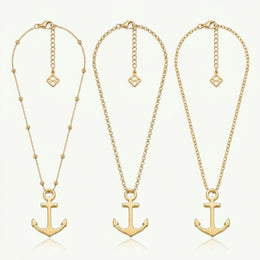 Anchor Charm Necklace & Bracelet