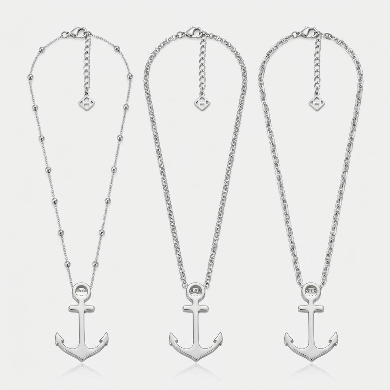 Anchor Charm Necklace & Bracelet