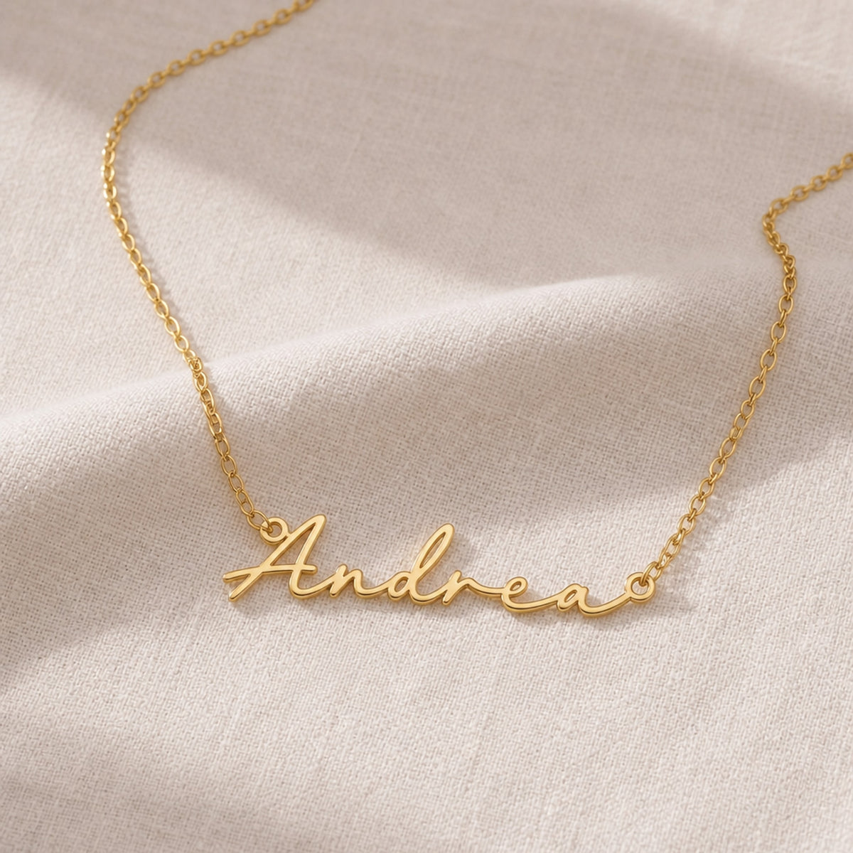 Andrea Name Necklace | 18ct Gold, Silver & Vermeil | Ready to Ship