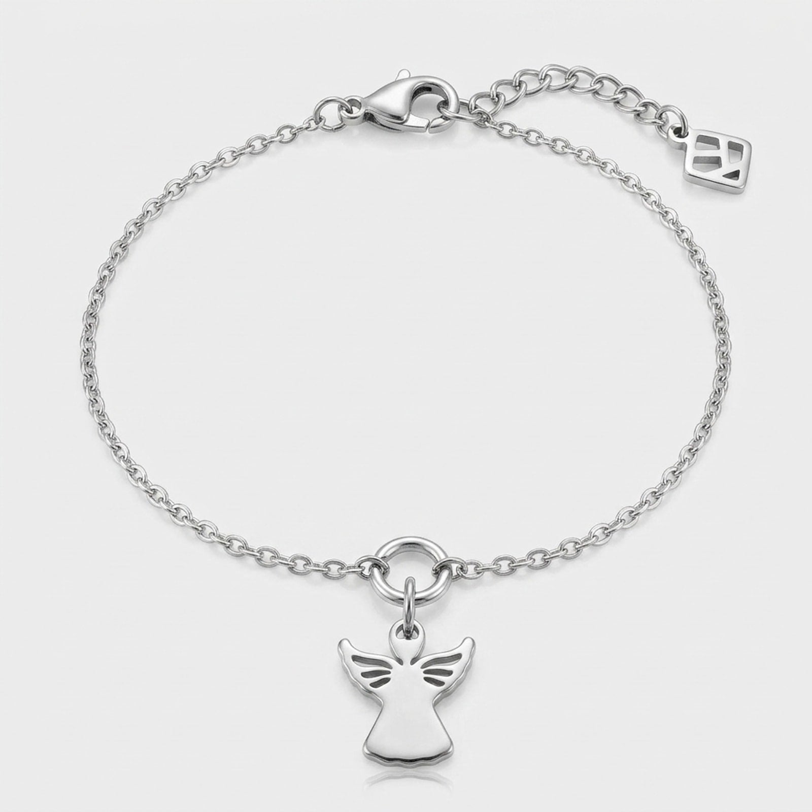 Collier et bracelet à breloque ange