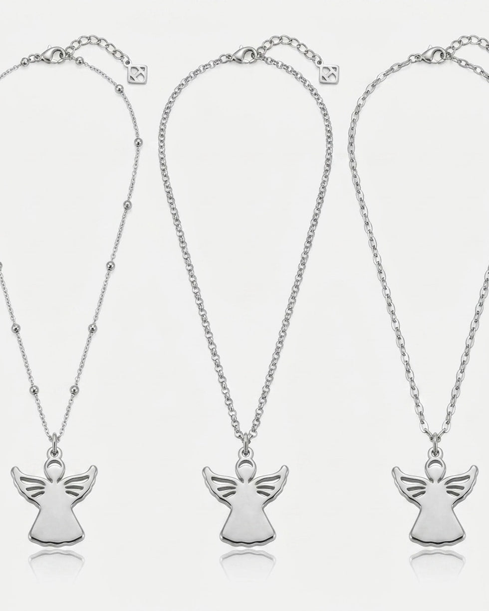 Angel Charm Necklace & Bracelet