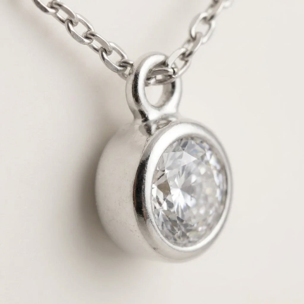 April Birthstone Necklace | Crystal, Gold & Silver