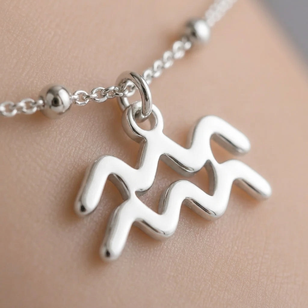 Aquarius Zodiac Bracelet | Star Sign Charm, Gold & Silver