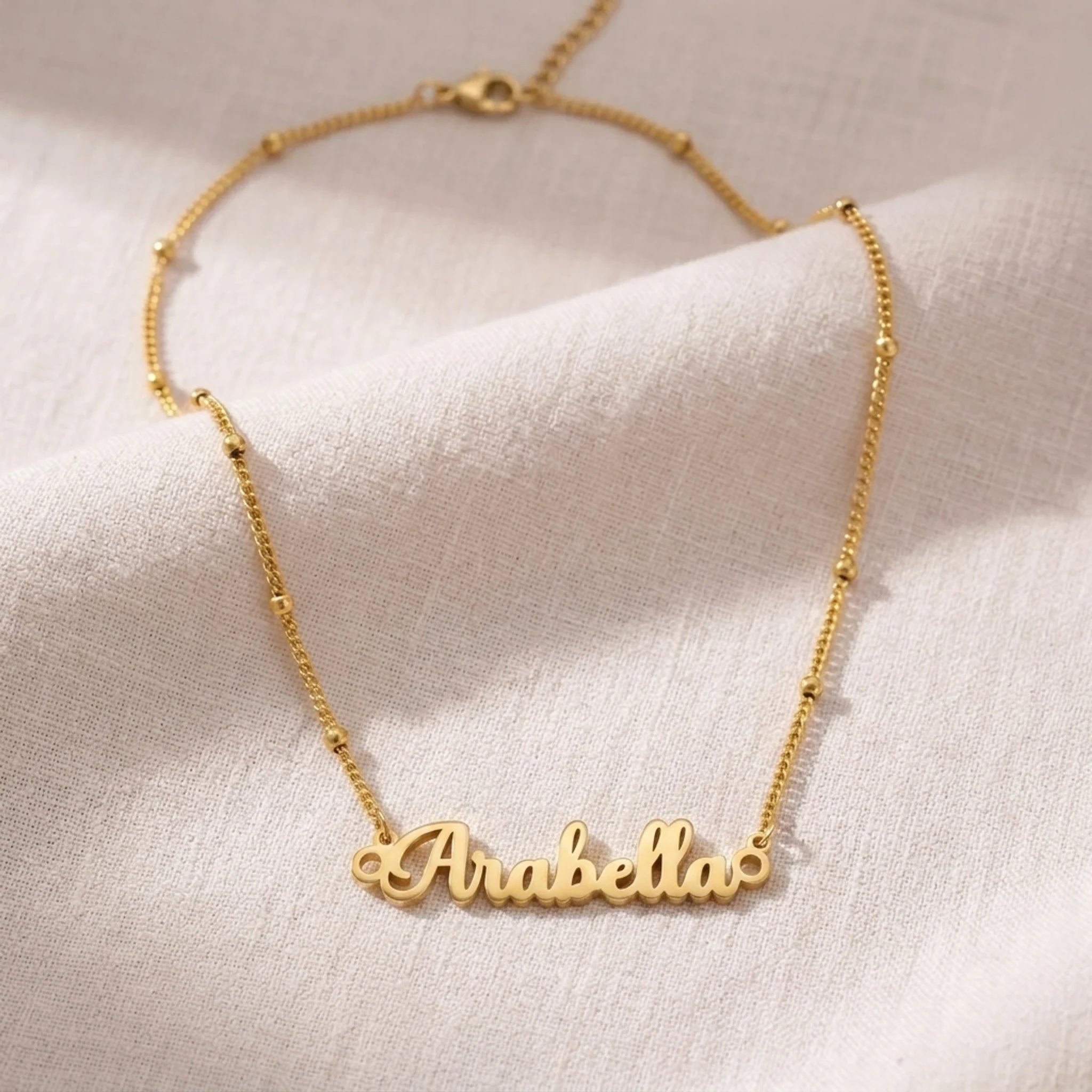 Arabella Name Necklace | 18ct Gold, Silver & Vermeil | Ready to Ship