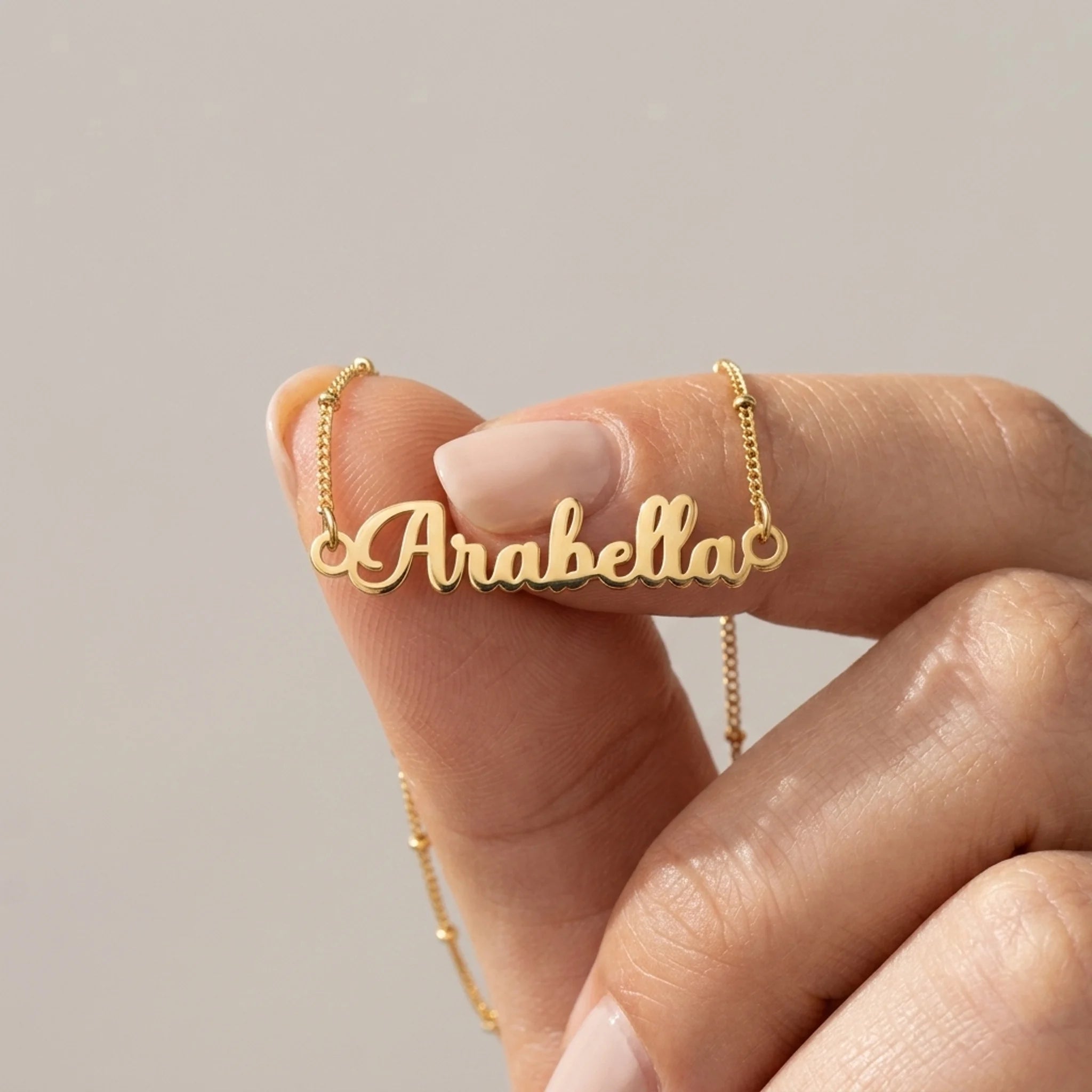 Arabella Name Necklace | 18ct Gold, Silver & Vermeil | Ready to Ship