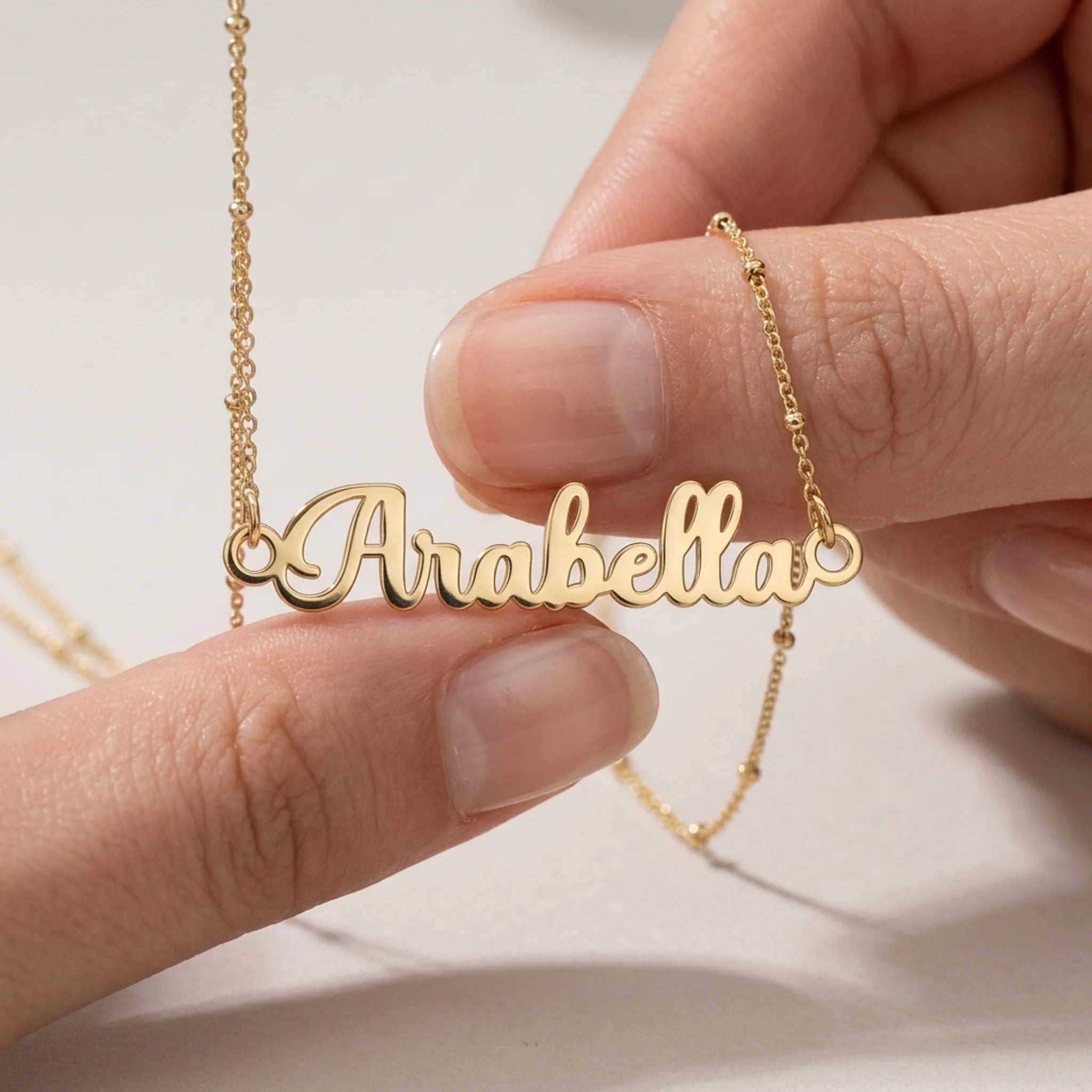 Arabella Name Necklace | 18ct Gold, Silver & Vermeil | Ready to Ship