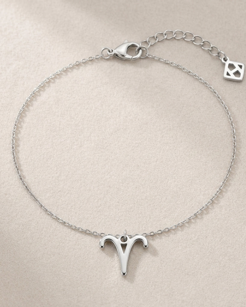 Aries Zodiac Bracelet | Star Sign Charm, Gold & Silver