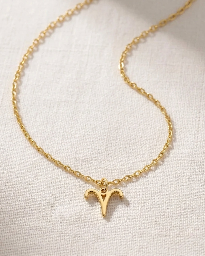 Aries Zodiac Necklace | Star Sign Pendant, Gold & Silver