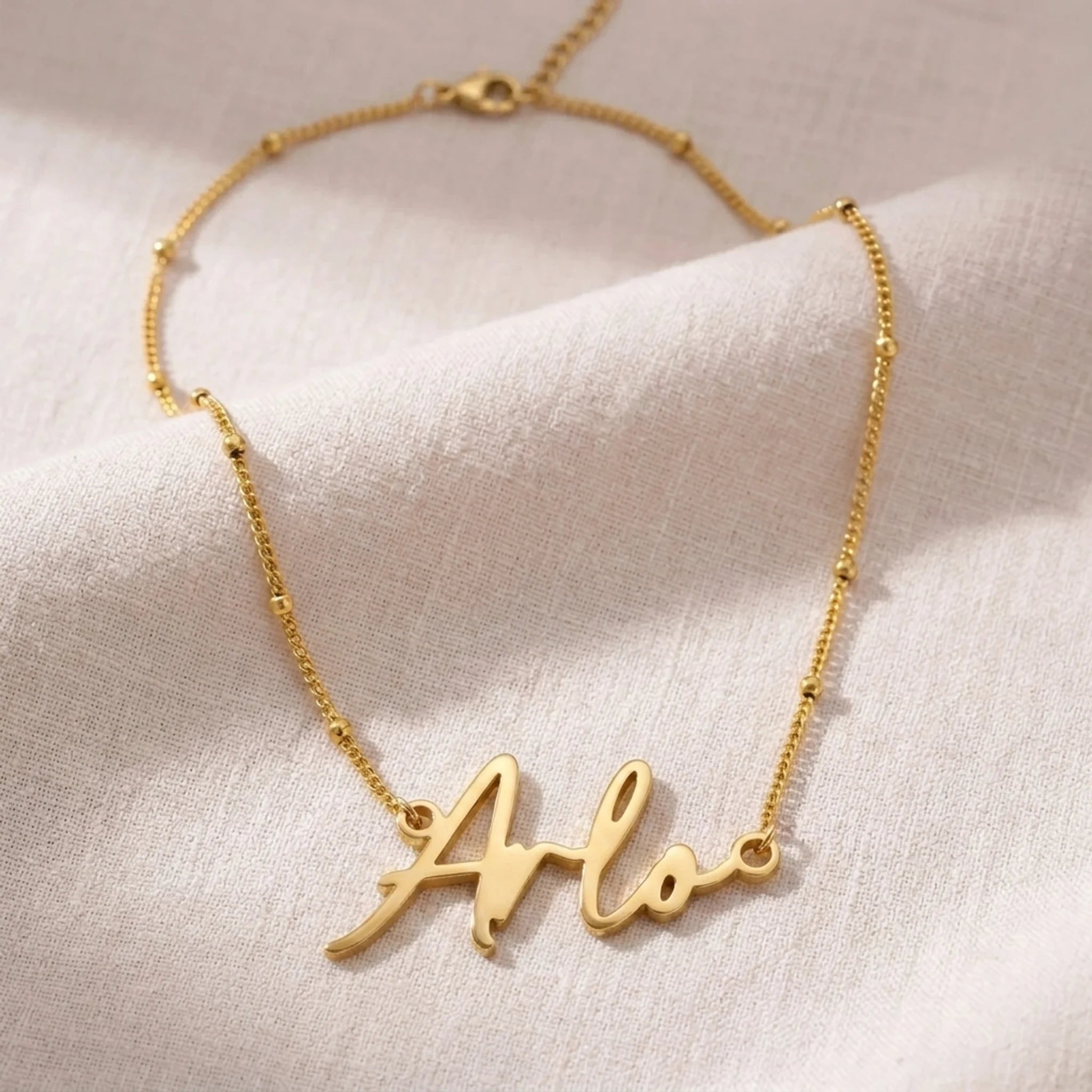 Arlo Name Necklace | 18ct Gold, Silver & Vermeil | Ready to Ship
