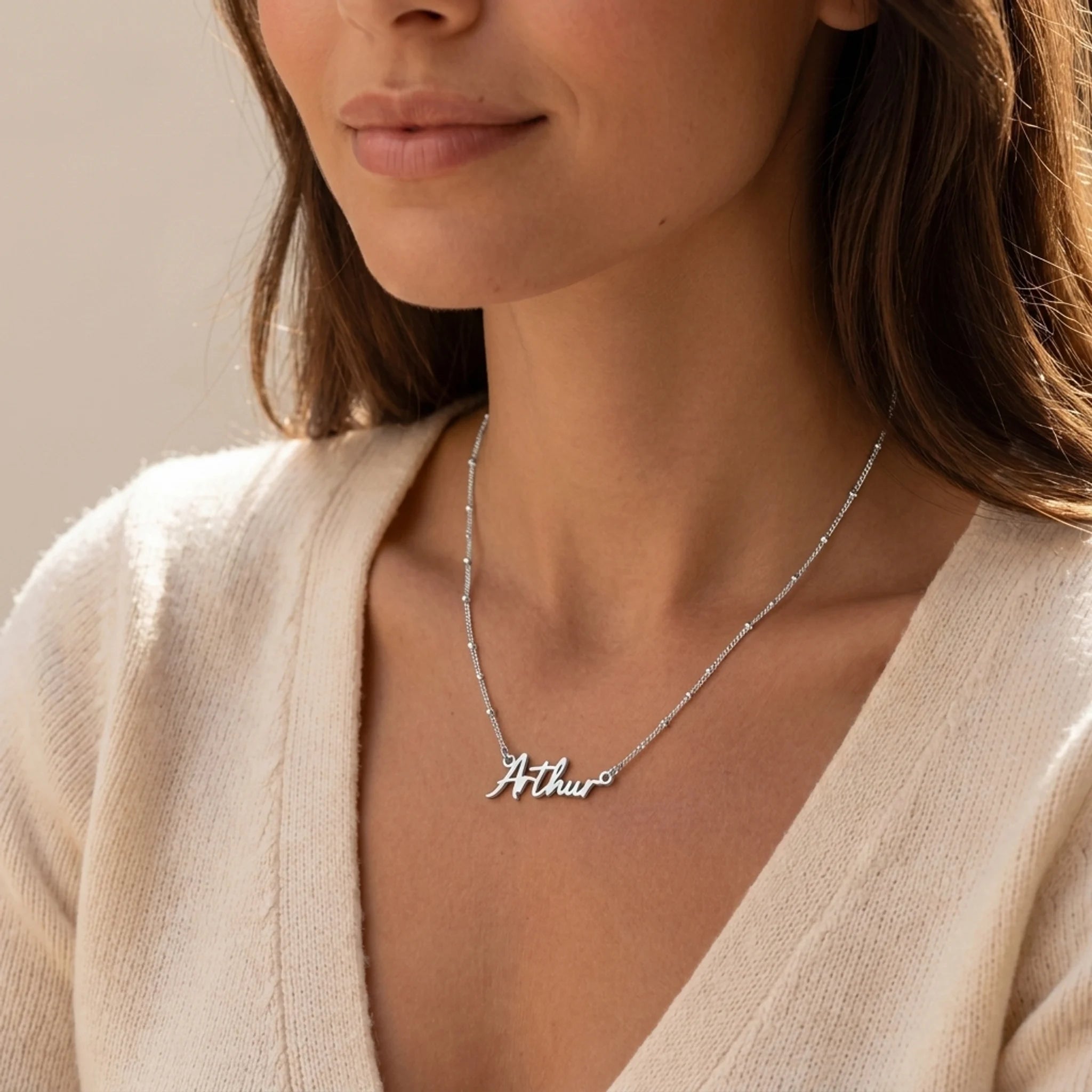 Arthur Name Necklace | 18ct Gold, Silver & Vermeil | Ready to Ship