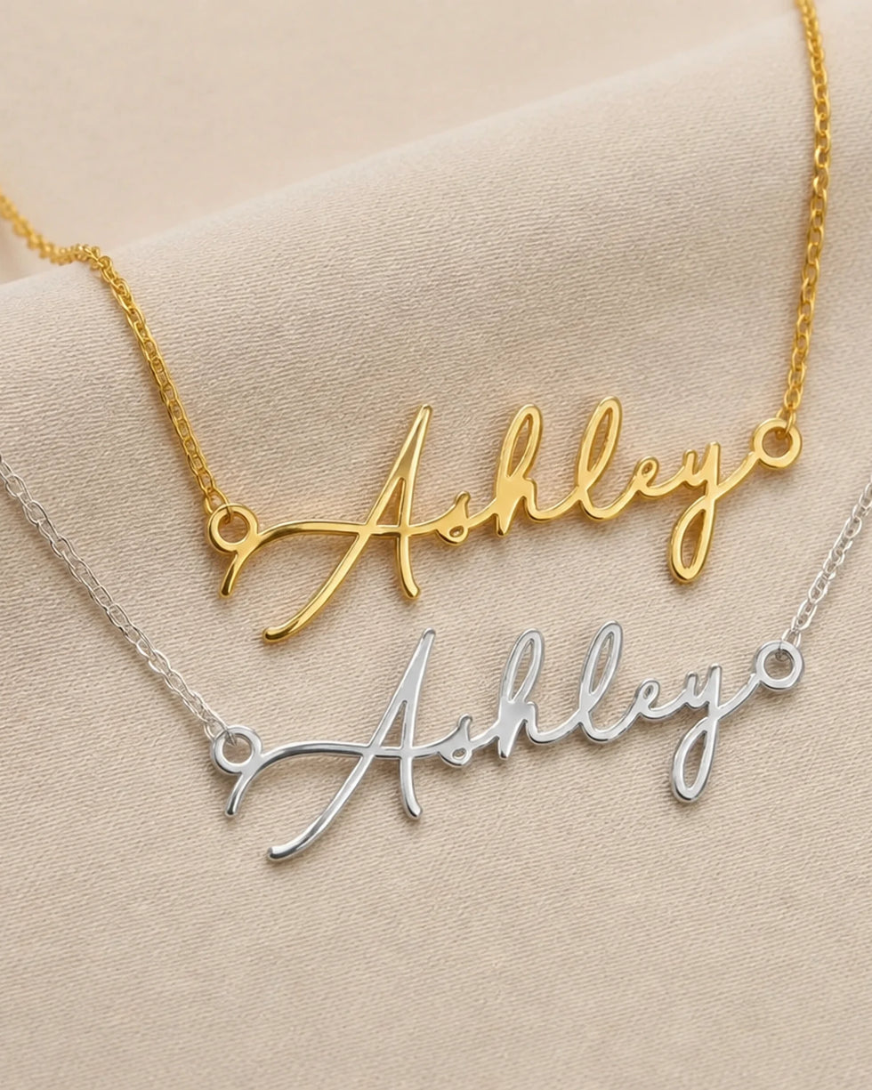 Ashley Name Necklace | 18ct Gold, Silver & Vermeil | Ready to Ship