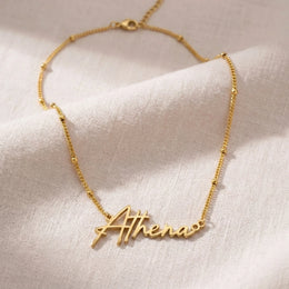 Athena Name Necklace | 18ct Gold, Silver & Vermeil | Ready to Ship