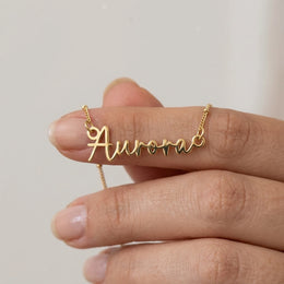Aurora Name Necklace | 18ct Gold, Silver & Vermeil | Ready to Ship