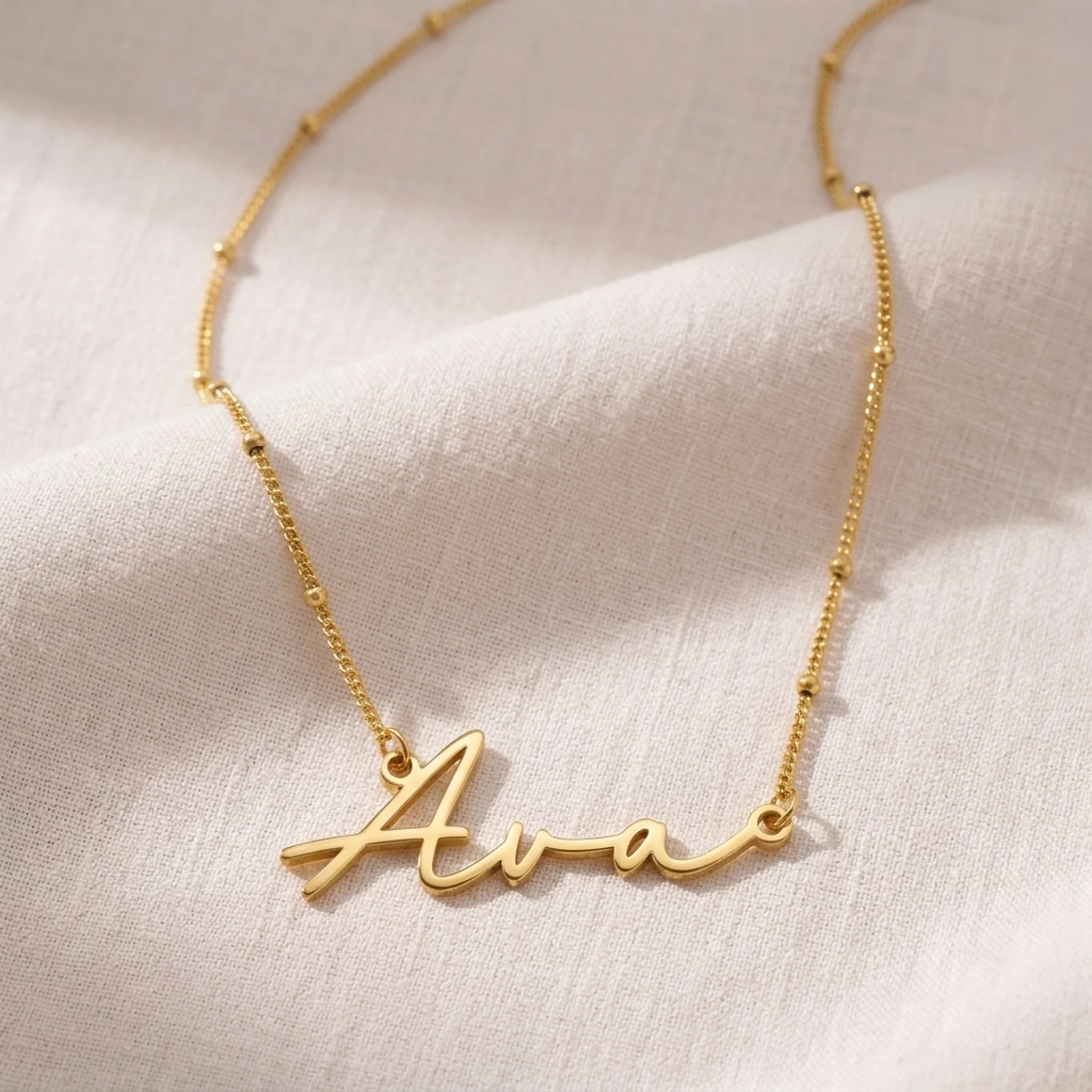 Ava Name Necklace | 18ct Gold, Silver & Vermeil | Ready to Ship