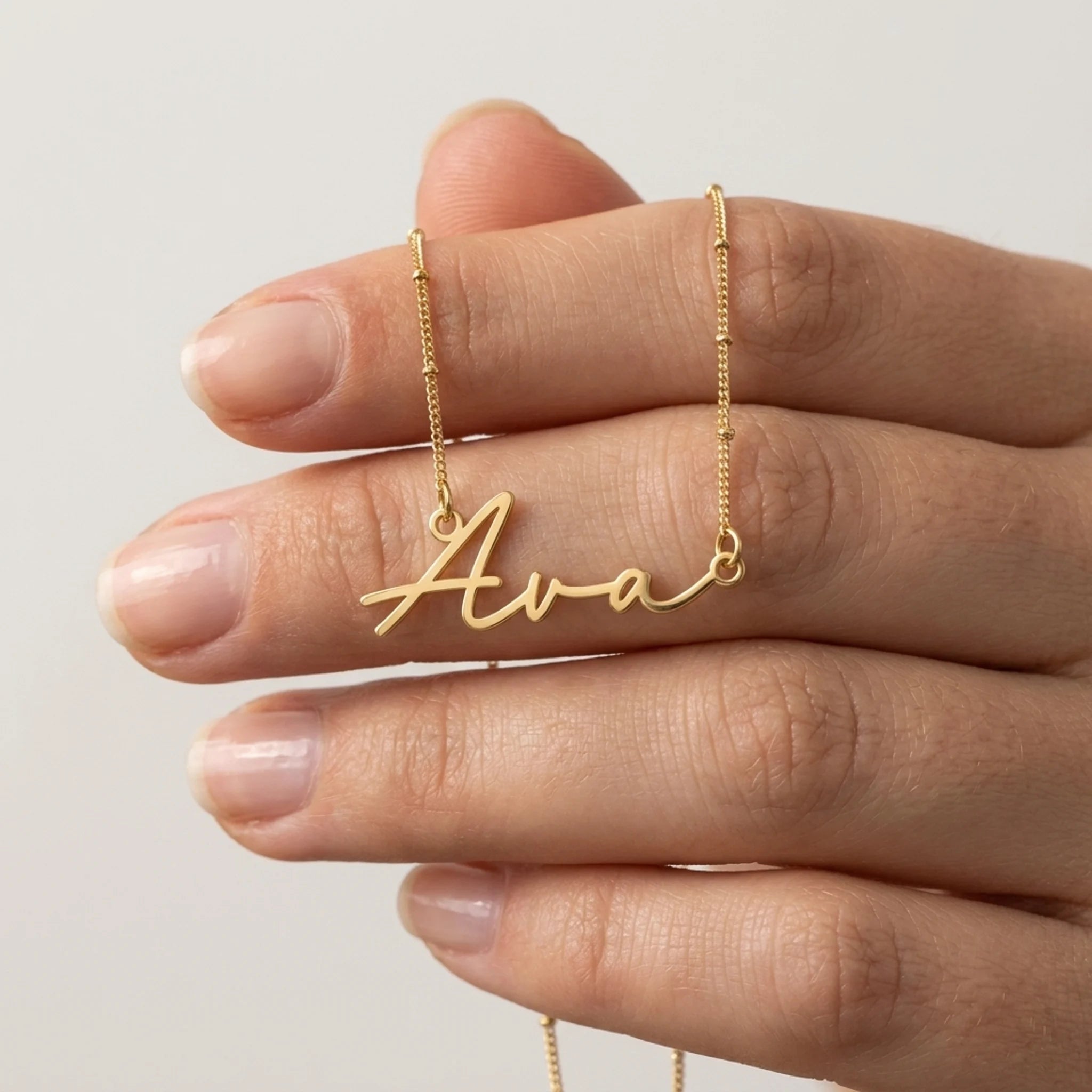 Ava Name Necklace | 18ct Gold, Silver & Vermeil | Ready to Ship