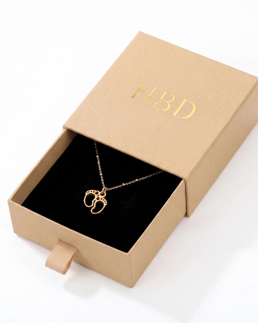 Baby Feet Charm Necklace & Bracelet