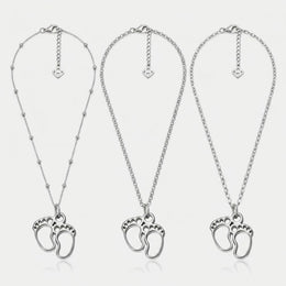 Baby Feet Charm Necklace & Bracelet