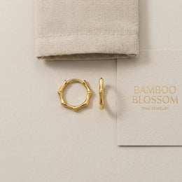 Bamboo Huggie Earring