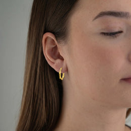 Bamboo Huggie Earring