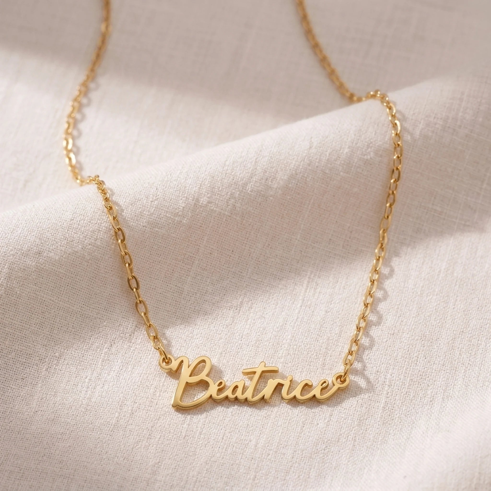 Beatrice Name Necklace | 18ct Gold, Silver & Vermeil | Ready to Ship