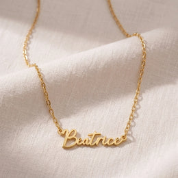 Beatrice Name Necklace | 18ct Gold, Silver & Vermeil | Ready to Ship