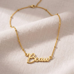 Beau Name Necklace | 18ct Gold, Silver & Vermeil | Ready to Ship