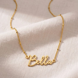 Bella Name Necklace | 18ct Gold, Silver & Vermeil | Ready to Ship