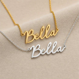 Bella Name Necklace | 18ct Gold, Silver & Vermeil | Ready to Ship