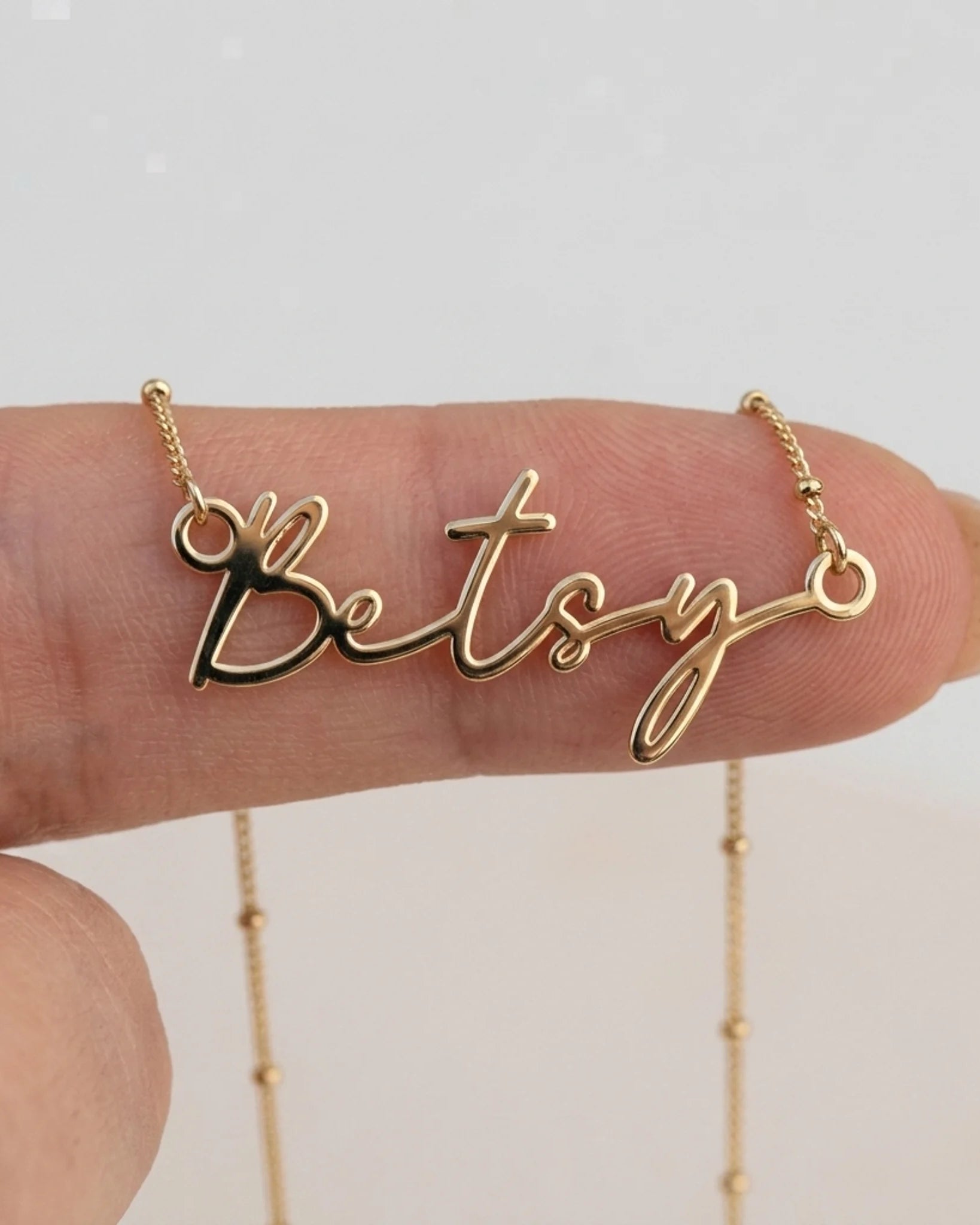 Betsy Name Necklace | 18ct Gold, Silver & Vermeil | Ready to Ship