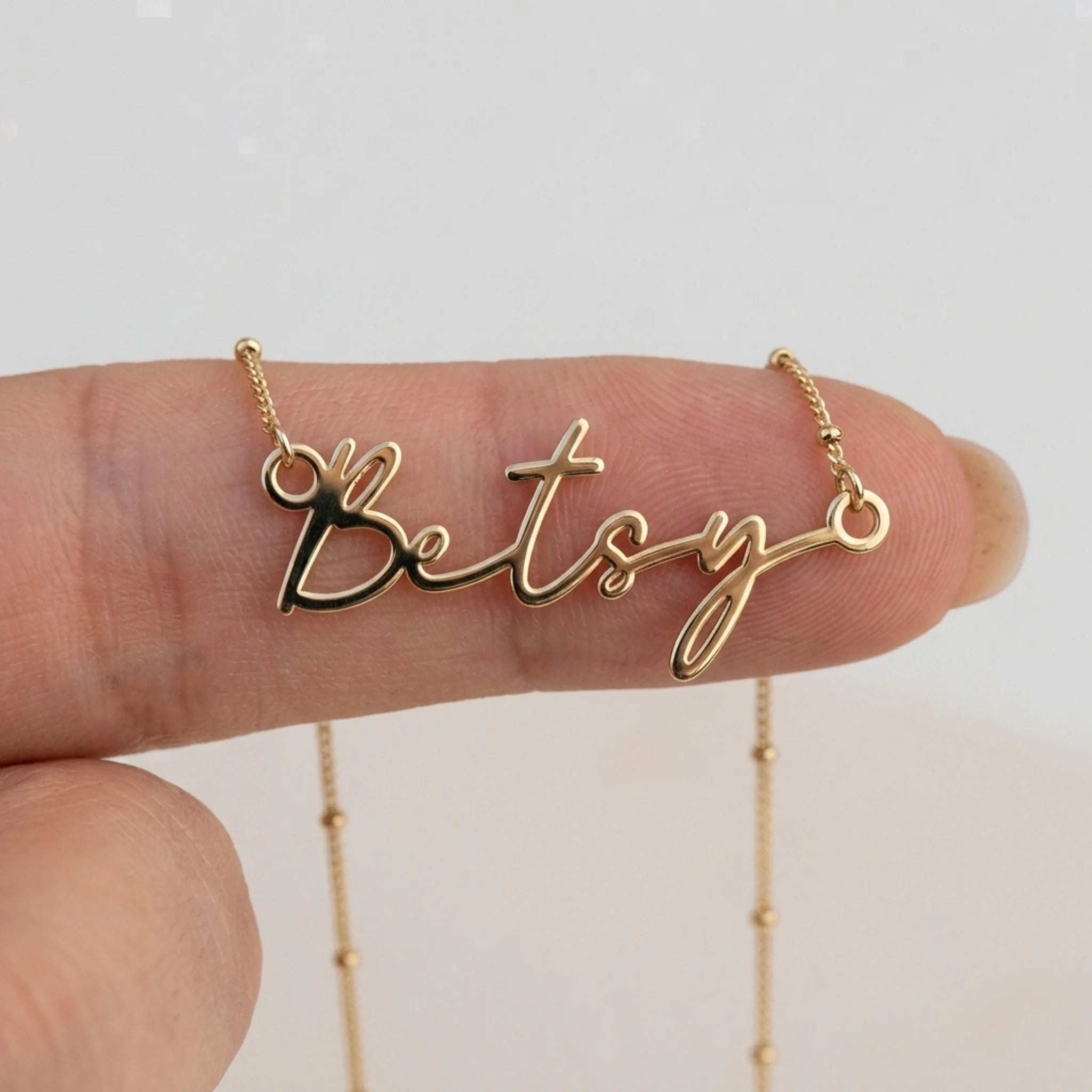Betsy Name Necklace | 18ct Gold, Silver & Vermeil | Ready to Ship