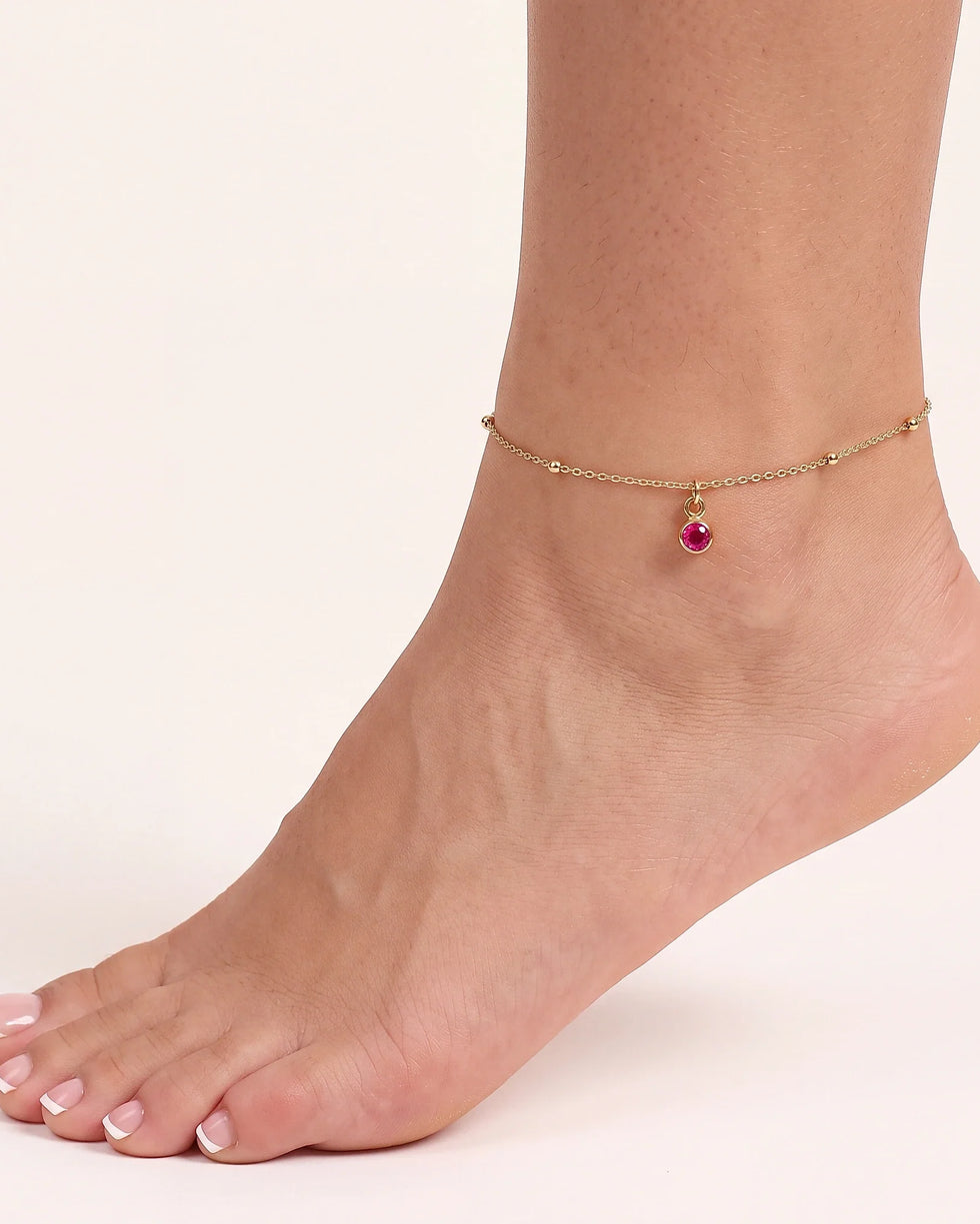 Birthstone Anklet | Any Month | HBD