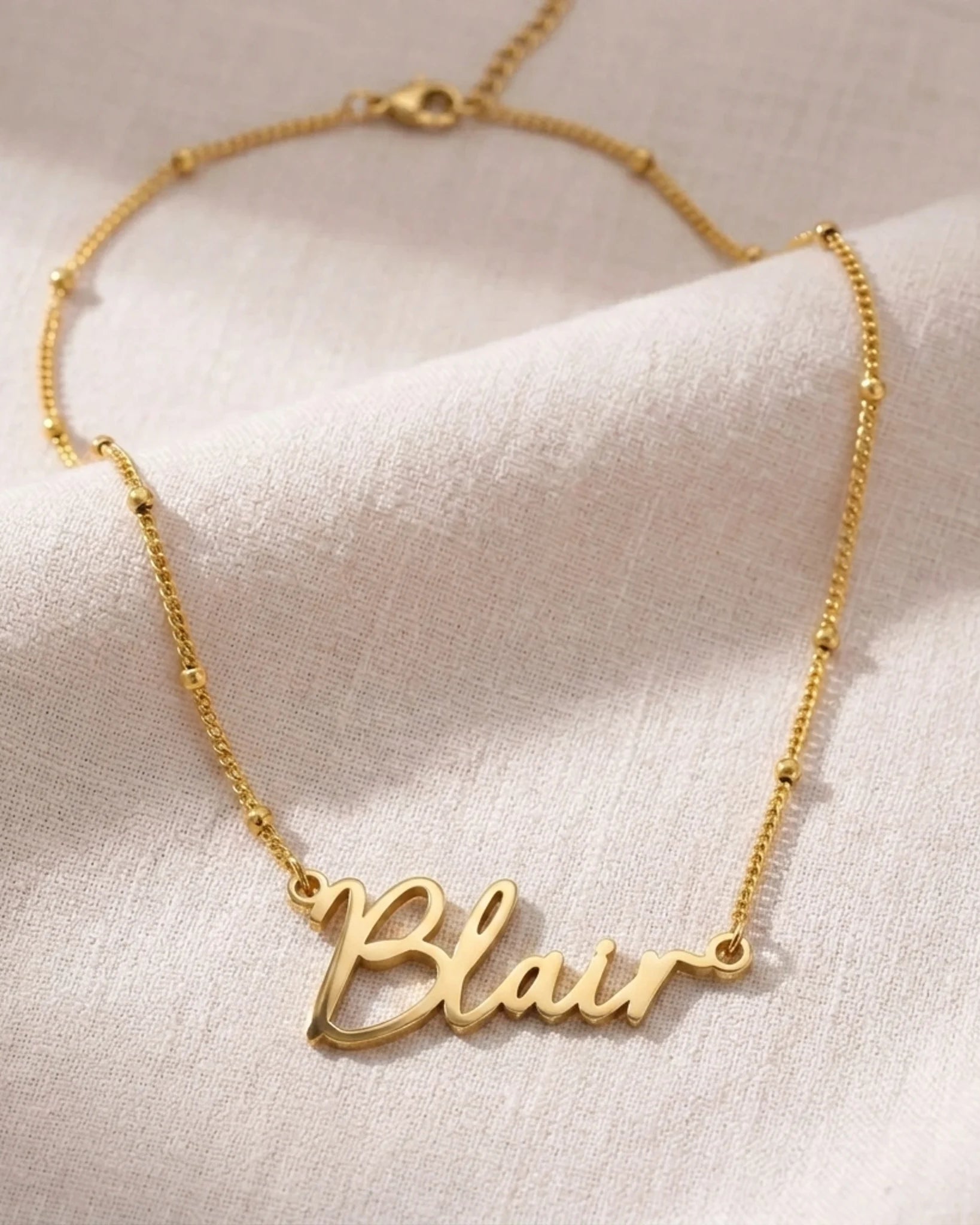 Blair Name Necklace | 18ct Gold, Silver & Vermeil | Ready to Ship