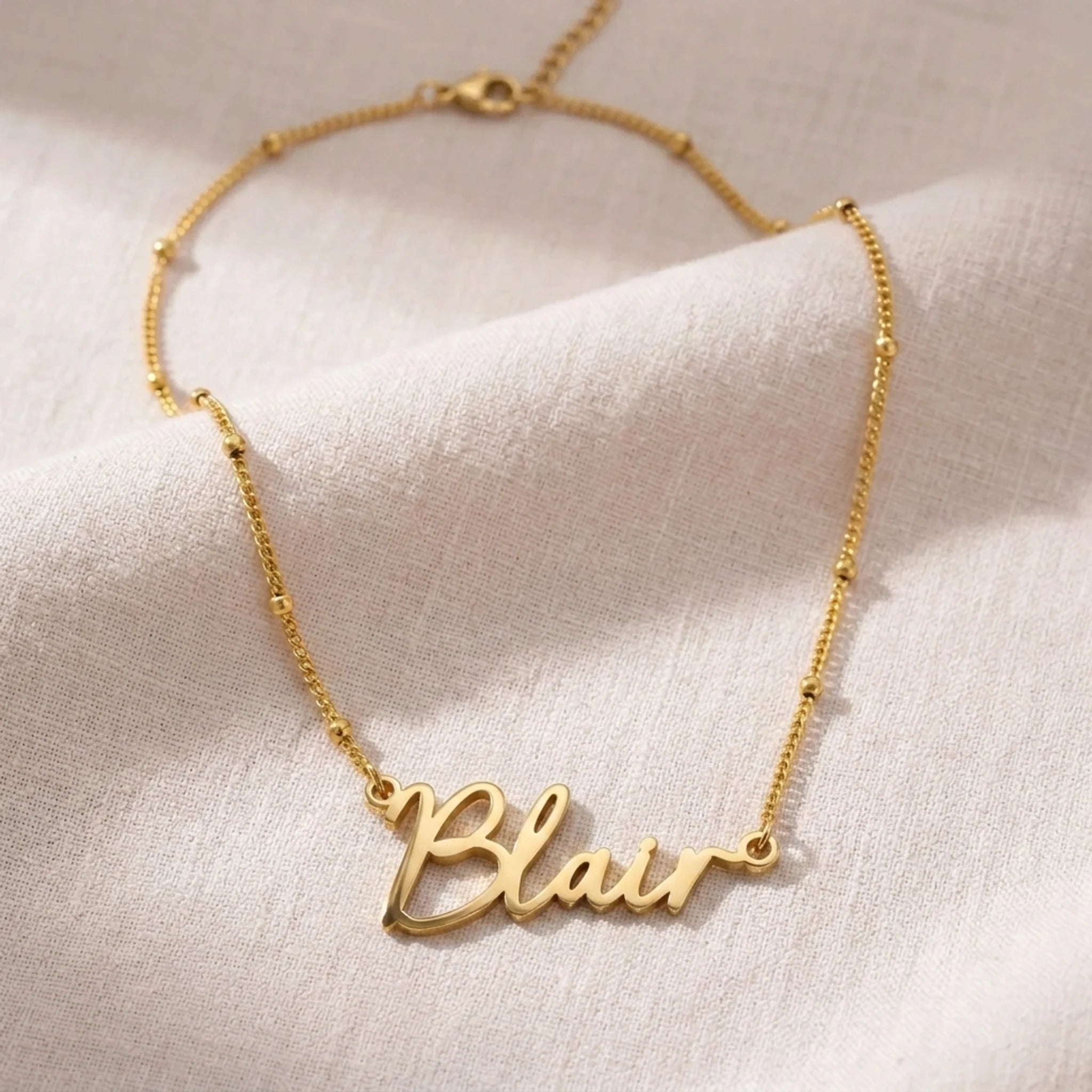 Blair Name Necklace | 18ct Gold, Silver & Vermeil | Ready to Ship