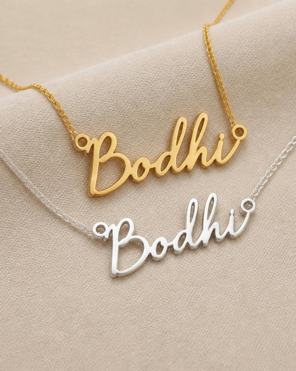 Bodhi Name Necklace | 18ct Gold, Silver & Vermeil | Ready to Ship