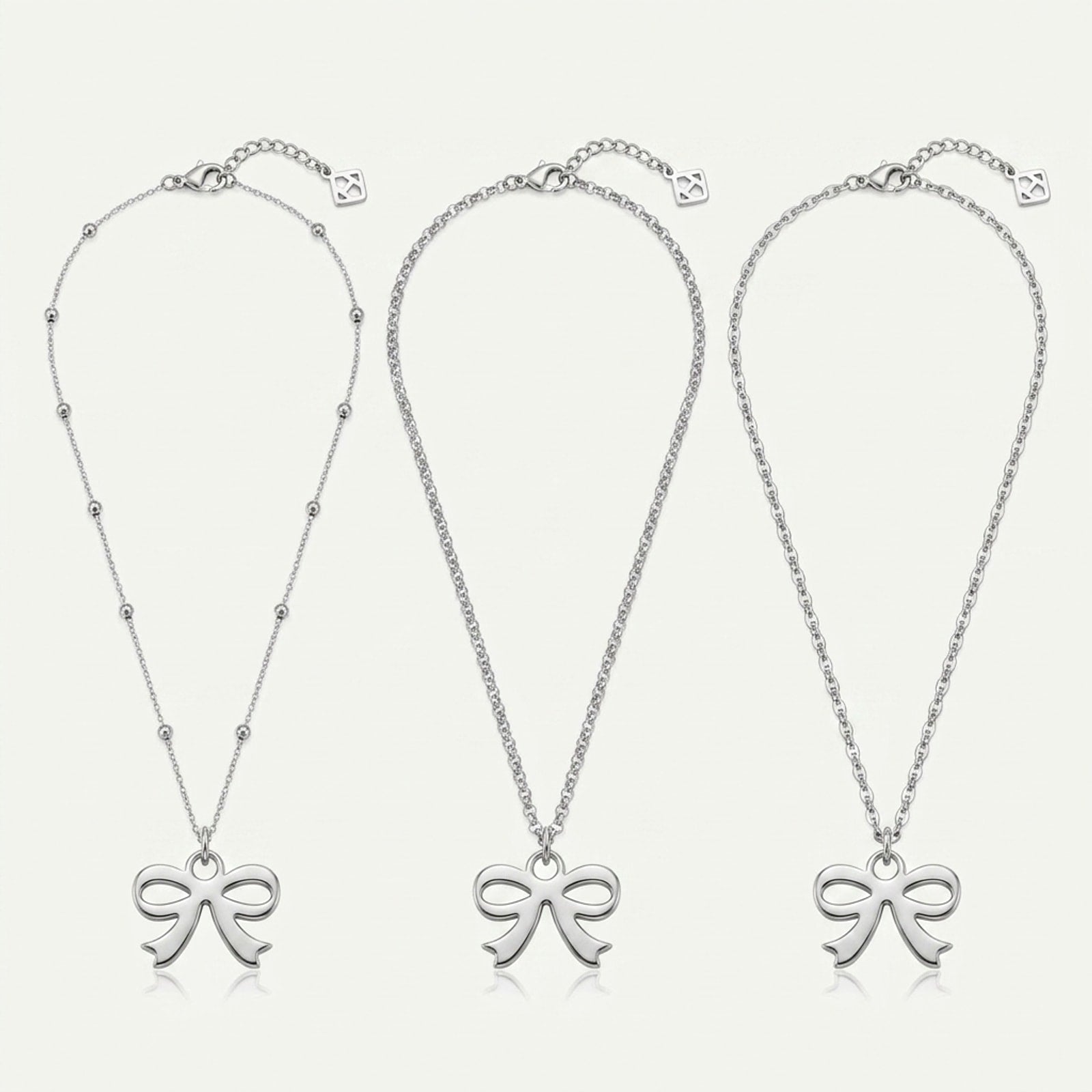 Bow Charm Necklace & Bracelet