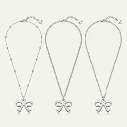 Bow Charm Necklace & Bracelet