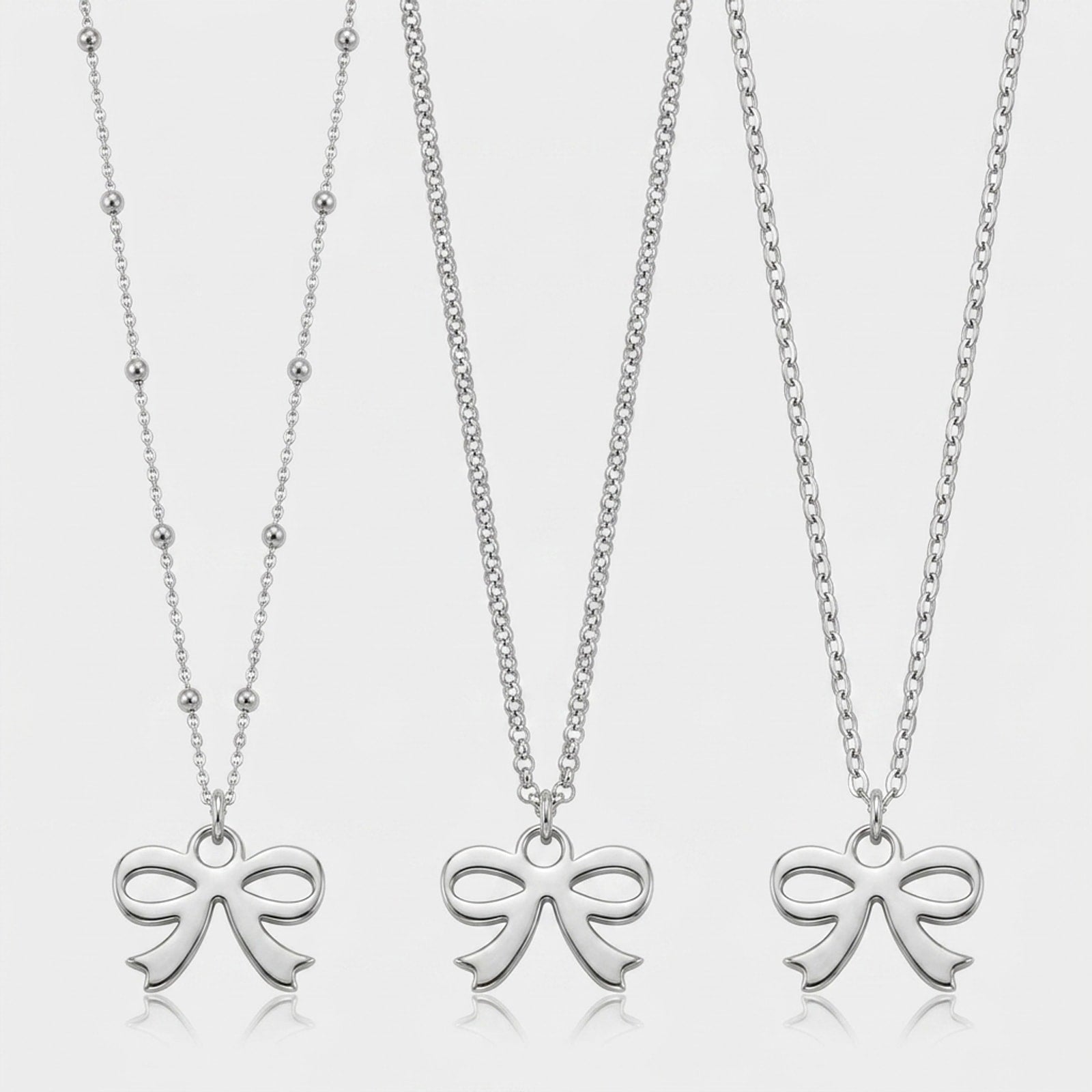 Bow Charm Necklace & Bracelet
